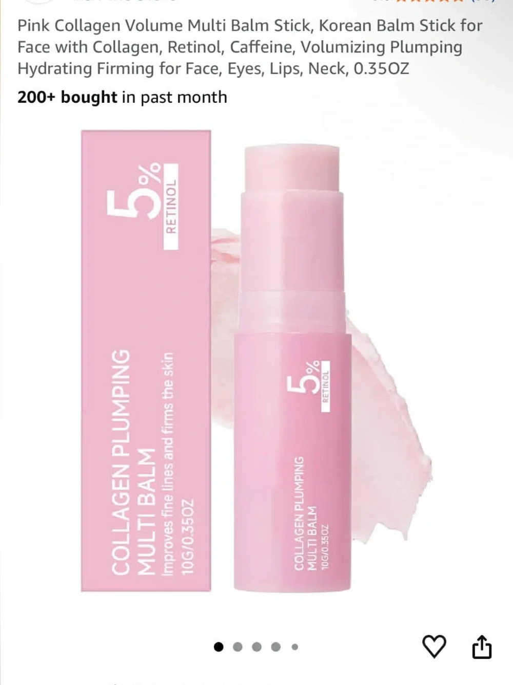 Pink Collagen Plumping Multi Balm Stick - Hydrating Lip & Face Balm